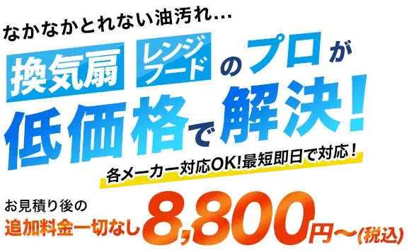 なかなかとれない油汚れ 換気扇のプロが低価格で解決！